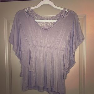 Dress shirt with pretty lace detail